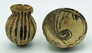 (2) Chancay Vessels from Peru ca. 1100-1450 AD