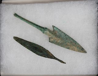 Pair of Bronze Arrow Heads ca. 800-600 BC