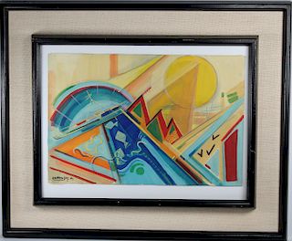 Russian School, Signed Abstract Composition
