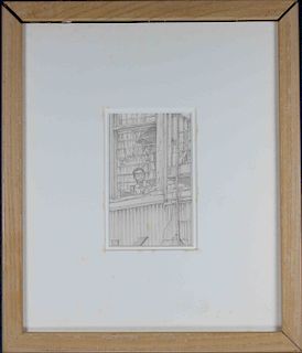 Jeanette Martone, Drawing of Boy in a Window