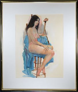 Charles W. Laskey, Seated Nude Woman
