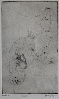 '67 Abstract Etching, Signed