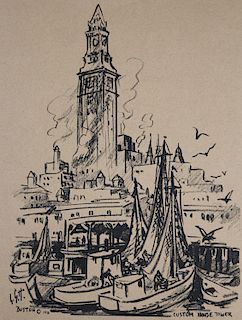 "Custom House Tower, Boston" 1936