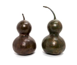 Two French Bronze Models of Squash