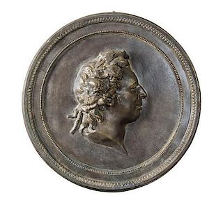 A Swedish Neoclassical Composition Relief Plaque Diameter 27 inches.