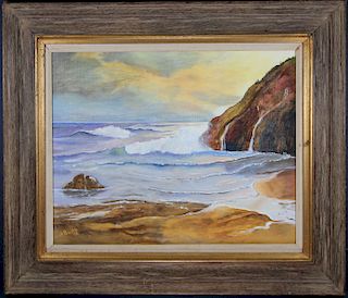 Dorothy Booth, "Sundown, California Beach"