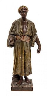 A Continental Terra Cotta Figure Height 15 3/4 inches.
