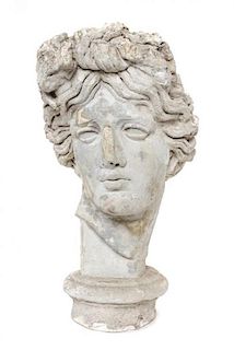 A Neoclassical Style Composition Bust Height 21 1/4 inches.