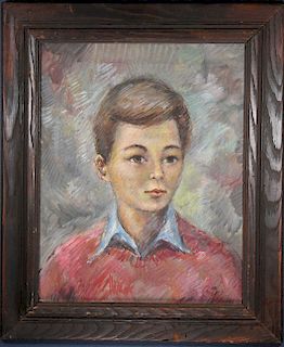 American School, 20th C. Portrait of a Boy