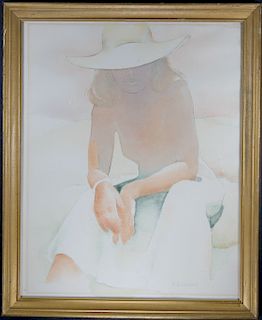 R. Solomon, Seated Woman Wearing Bonnet