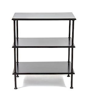 An Iron Side Table Height 32 x width 27 1/2 x depth 19 1/2 inches.