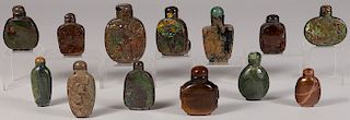 13 CHINESE SNUFF BOTTLES