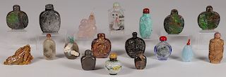 18 CHINESE SNUFF BOTTLES