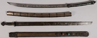 A PAIR OF ASIAN SWORDS, 19TH CENTURY