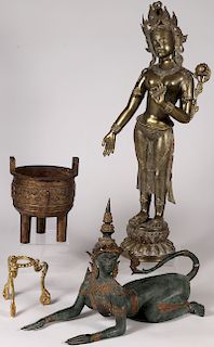 A GROUP OF ASIAN METALWARE