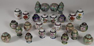 28 PIECE GROUP OF CHINESE CLOISONN