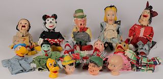 A GROUP OF 15 DISNEY MARIONETTES AND PUPPETS