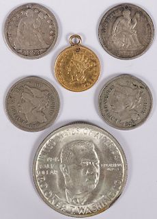 US CURRENCY, COINAGE & MEDALLIONS, C. 1853-1974