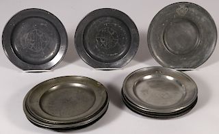 A GROUP OF 25 EARLY PEWTER PLATES
