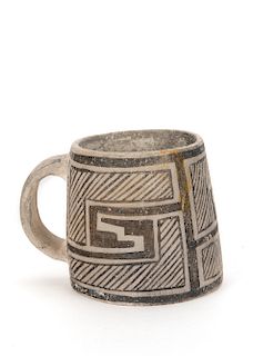 Pre-Pueblo , Black-on-White Mesa Verde Mug