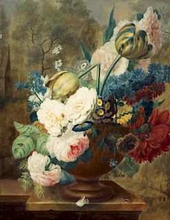 Artist Unknown, (19th/20th Century), Still Life With Peonies and Tulips
