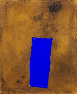 Ramon Canet, (Spanish, b. 1950), Composition in Brown and Blue