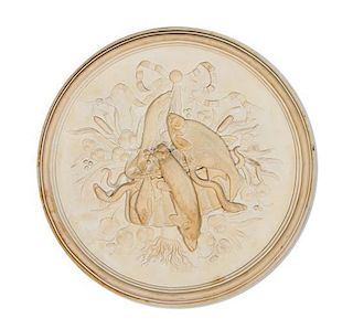 A Neoclassical Style Composition Relief Plaque Diameter 30 inches.
