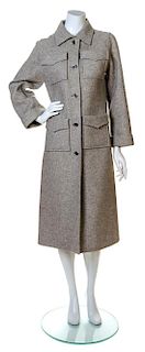 A Courreges Grey Wool Coat, No size.