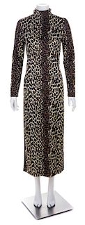 * A Cole of California Leopard Print Column Gown, No size.