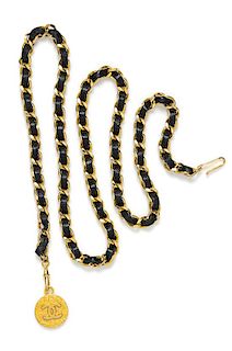 A Chanel Classic Goldtone Chain Belt, Length: 36.5".