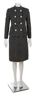 * A Donald Brooks Black and White Pattern Skirt Suit, Jacket 8; Skirt: No size.