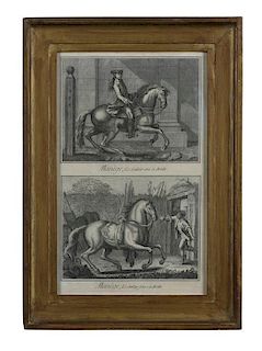 Artist Unknown, , Four Equestrian Scenes (after engravings)