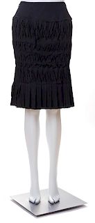 A Junya Wantanabe Black "Lantern" Skirt, Size small.