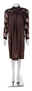 * A Koos Brown and Black Pattern Dress, No size.
