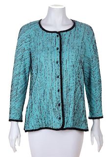 * A Rochas Teal and White Jacket, No size.