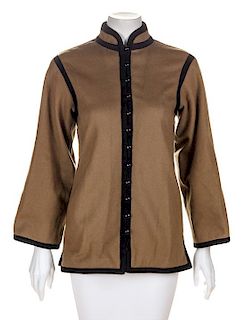 A Saint Laurent Camel Wool Jacket, Size 34.