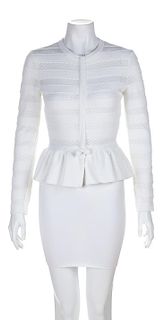 A Valentino White Knit Jacket, No size.