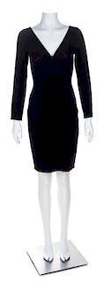 A Valentino Black Wool Dress, Size 2.