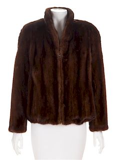 A Brown Mink Jacket, No size.