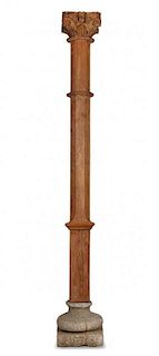 A Carved Column Height 109 inches.