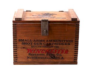 Winchester Shot Gun Cartridge Wooden Box