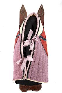 Kiowa Fully Beaded Cradle Board Papoose 1900-