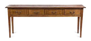 A George III Style Oak Sideboard Height 32 x width 80 x depth 17 1/2 inches.