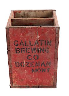 Gallatin Brewing Co Bozeman Wood Crate
