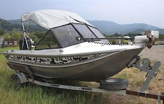 1990 Aluminum Almar Outboard Jet Boat