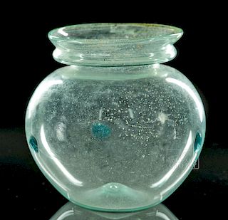 Published Roman Glass Jar w/ Added Blue-Green Spots