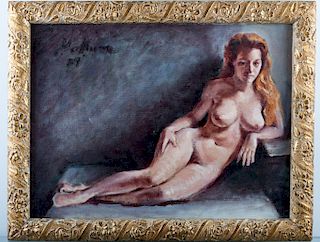 Peter Yokum Nude Portrait Oil on Canvas Painting