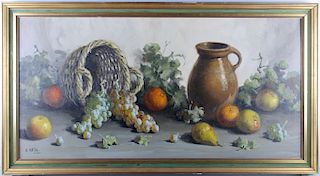 Still Life with Fruit Oil on Board