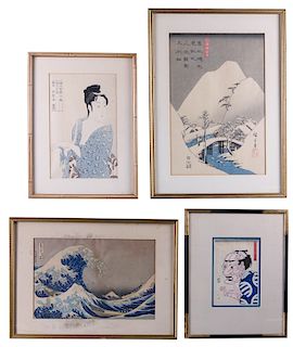 Japanese Woodblock Prints, 4 P. Group