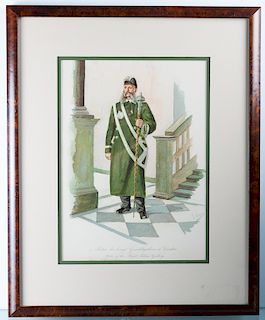 Vintage "Porter of the Royal Picture Gallery"Litho
